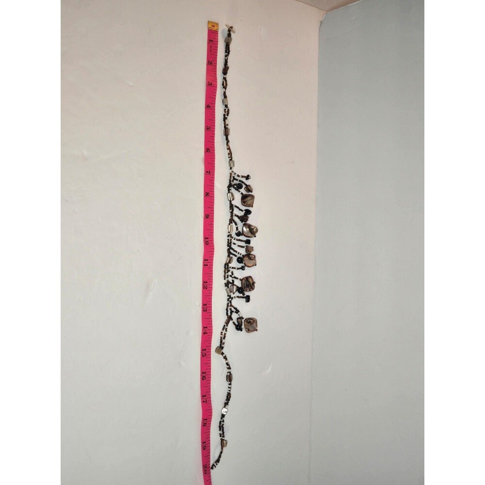 Seed Bead and Shell Necklace Button Clasp - Picture 6 of 6